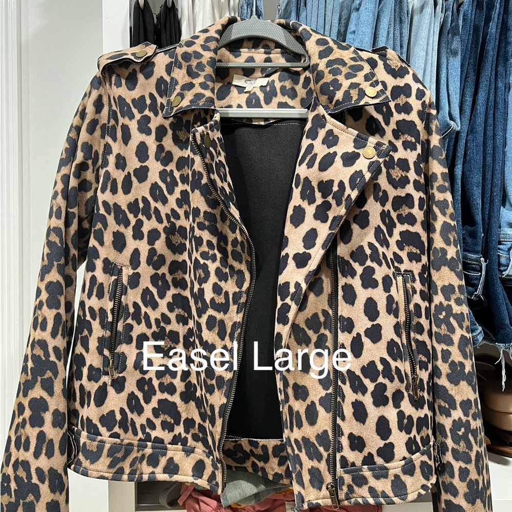 Easel leather jacket